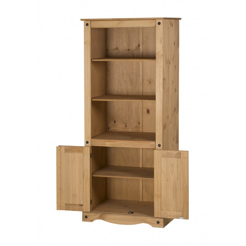Corona Mexican Pine 2 Door Bookcase Mercers Furniture